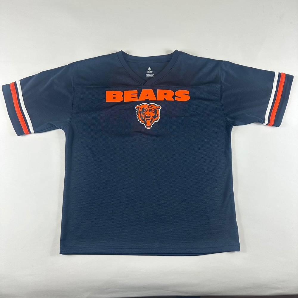 NFL Chicago Bears Youth XXL 18 Navy Orange Jersey‎